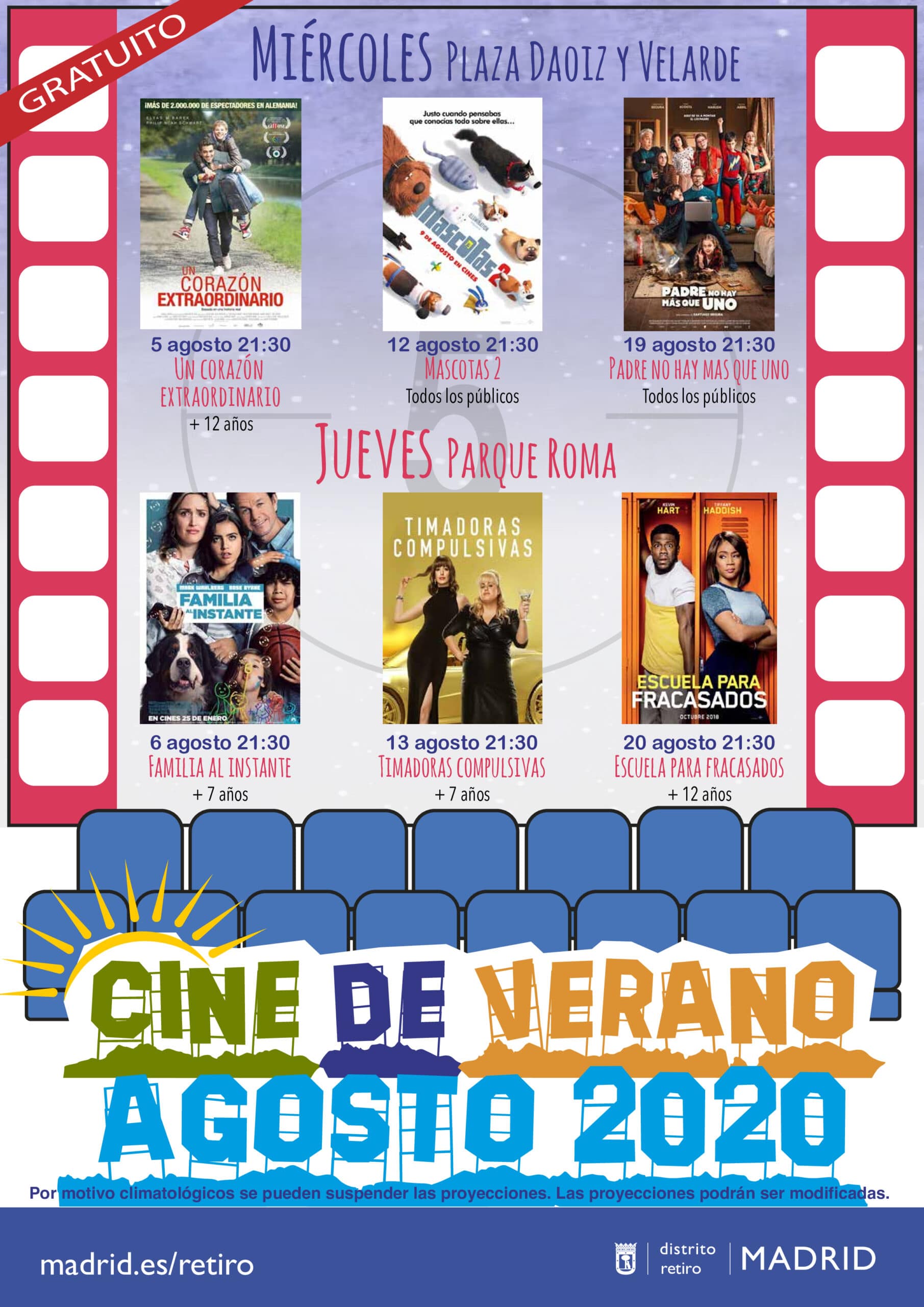 cine de verano retiro julio